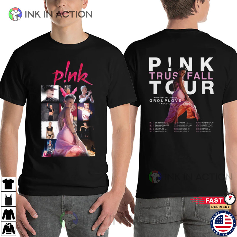 P!nk The Trustfall Album Pink concert 2 Sided T-shirt