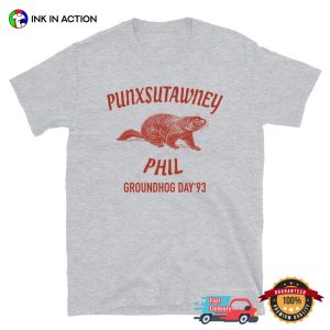 Punxsutawney Phil Groundhog Day 93 Vintage T Shirt 3