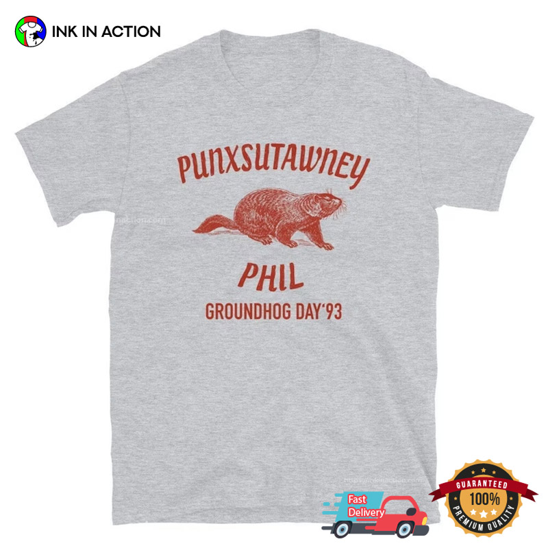 Punxsutawney Phil Groundhog Day 93 Vintage T-Shirt