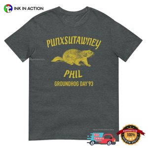 Punxsutawney Phil Groundhog Day 93 Vintage T Shirt 4