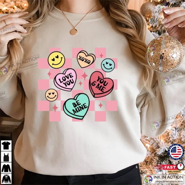 Retro Groovy Valentines Candy Sweet Holiday T-Shirt