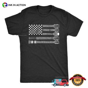 Retro Guitar America Flag freedom shirt 3