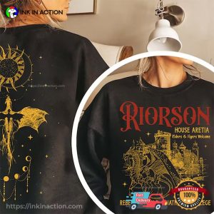 Riorson House Ateria Fourth Wing Basgiath War College Dragon Rider Shirt 2