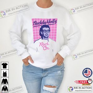 Rock On Buddy Holly Songs Vintage 90s Music Tee