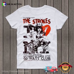 Rock band the strokes 40 Watt Club Artwork T Shirt 3