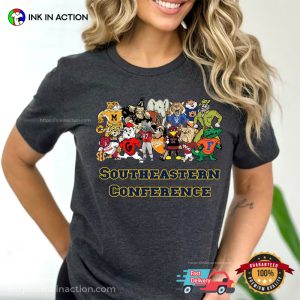 Southeastern Conference SEC Mascot Animation Tee 3