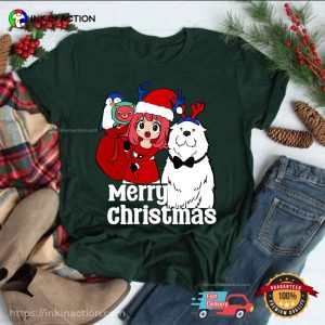 Spy X Family Merry Christmas Anya And Bond Holiday Anime T-Shirt