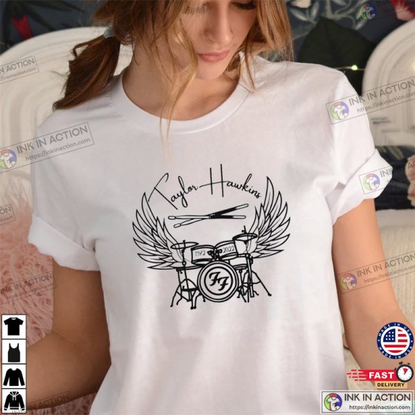 Taylor Hawkins Foo Fighters Drummer Memorial Tee