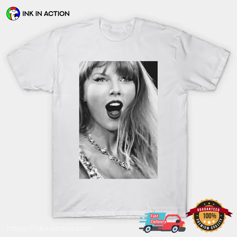 Taylor Swift Concert BW Graphic T-shirt