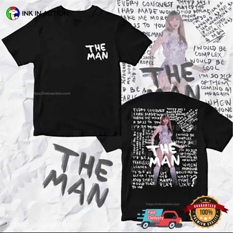 Taylor Swift The Man Show 2 Sided Shirt