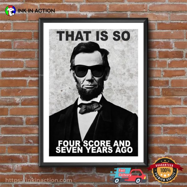 That Is So Badass Abraham Lincoln Retro Poster