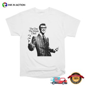 The Day The Music Died Retro Buddy Holly Graphic T-Shirt