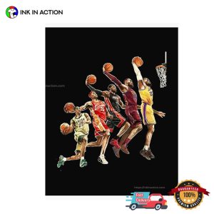 The Evolution Of Lebron James NBA Poster 3