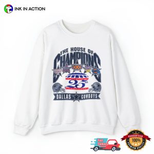 The House Of Champions 25th Anniversary The Dallas Cowboys Football T Shirt 4