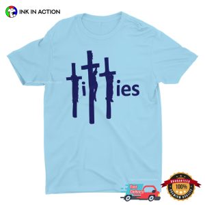 Titties On The Cross Funny Graphic Tees
