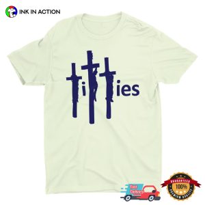 Titties On The Cross funny graphic tees 3