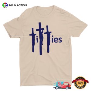 Titties On The Cross funny graphic tees 4