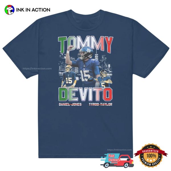 Tommy Devito 90s Style New York Giants T-shirt