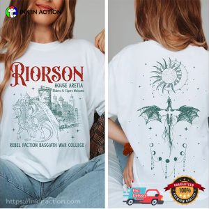 Riorson House Ateria Fourth Wing Basgiath War College Dragon Rider Shirt