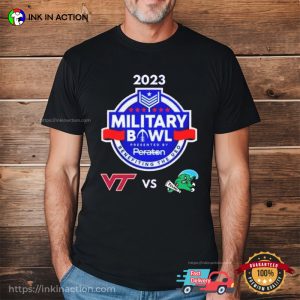Virginia Tech vs Tulane Military Bowl 2023 Football T Shirt 3