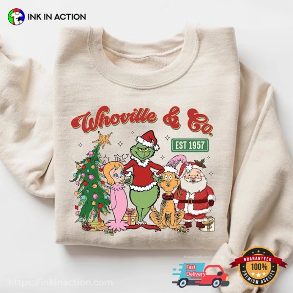 Whoville & Co 1957 Grinchmas Xmas Vintage T-shirt