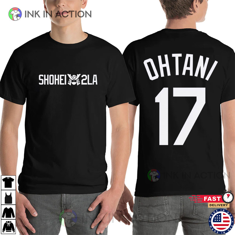 Angel Shohei Ohtani MLB Los Angeles Dodgers 2 Sided T-shirt