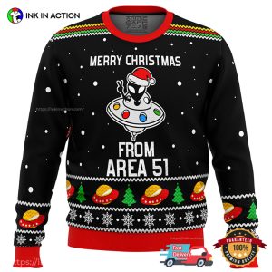Area 51 aliens Ugly Christmas Sweater