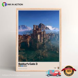 Baldur’s Gate 3 Castle Video Game Poster