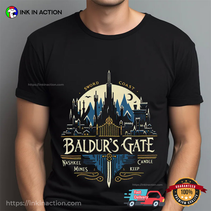 Baldur's Gate 3 Sword Coast Artwork T-Shirt