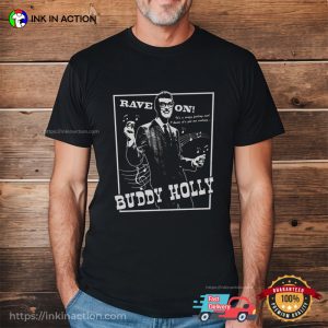 Buddy Holly Songs Rave On Vintage Music T-Shirt