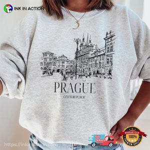 castle prague Czech Republic Europe Art T Shirt 1