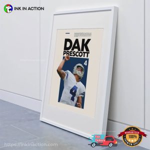 dak prescott of the dallas cowboys No. 4 NFC Poster 1