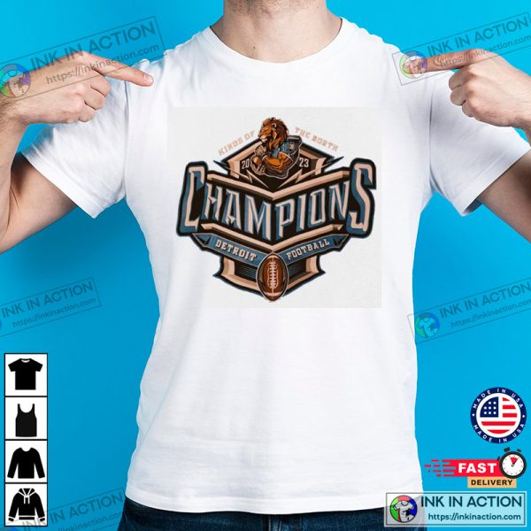 Detroit Lions Champions King Of The North Football Shirt
