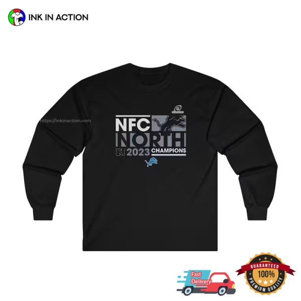 Detroit Lions Football 2023 NFC North Division Champions T-shirt