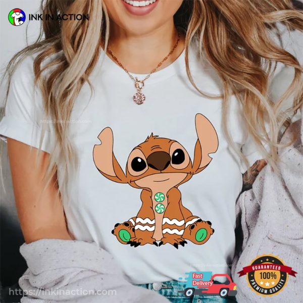 Disney Stitch Christmas Gingerbread Snack T-shirt