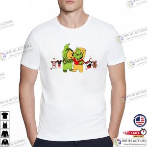 disney winnie the pooh And Grinch Xmas Costume Cute T Shirt 1