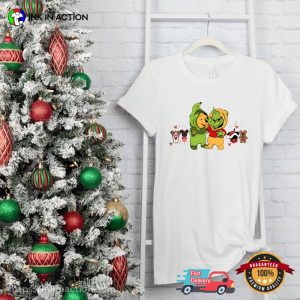 Disney Winnie The Pooh And Grinch Xmas Costume Cute T-shirt