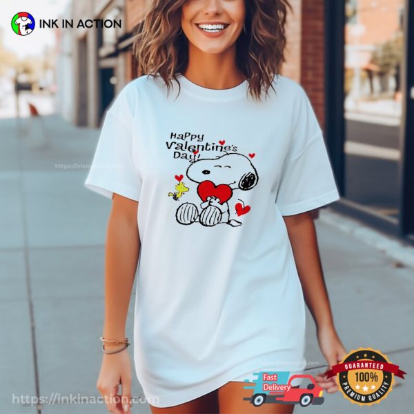 Peanuts Snoopy Happy Valentine Day Cute T-Shirt