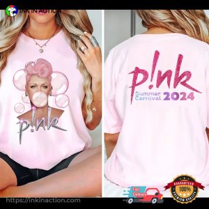 Pink Summer Carnival Tour 2024 Music 2 Sided T-shirt