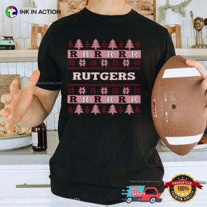 rutgers scarlet knights Ugly Christmas T Shirt 3