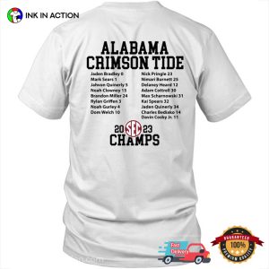 sec championship 2023 Alabama Crimson Tide Team 2 Sided T Shirt 2