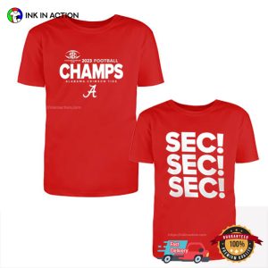 sec championship 2023 Football Alabama Crimson Tide 2 Sided T Shirt 2