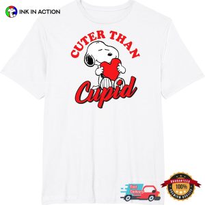 snoopy valentine Cuter Than Cupid Cartoon T Shirt 3