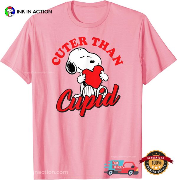 Snoopy Valentine Cuter Than Cupid Cartoon T-Shirt