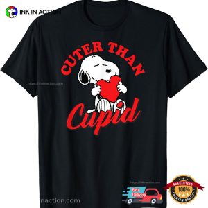 snoopy valentine Cuter Than Cupid Cartoon T Shirt 5