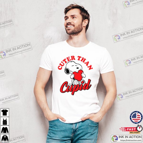 Snoopy Valentine Cuter Than Cupid Cartoon T-Shirt