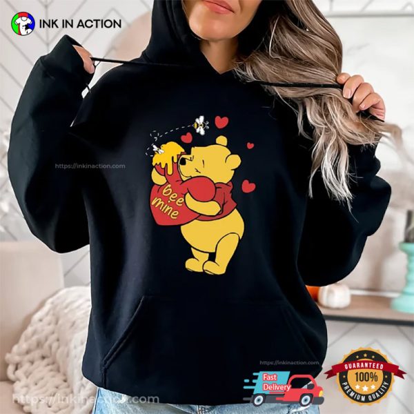 Winnie The Pooh And Honey Valentine Bee Mine Disney Lover T-shirt