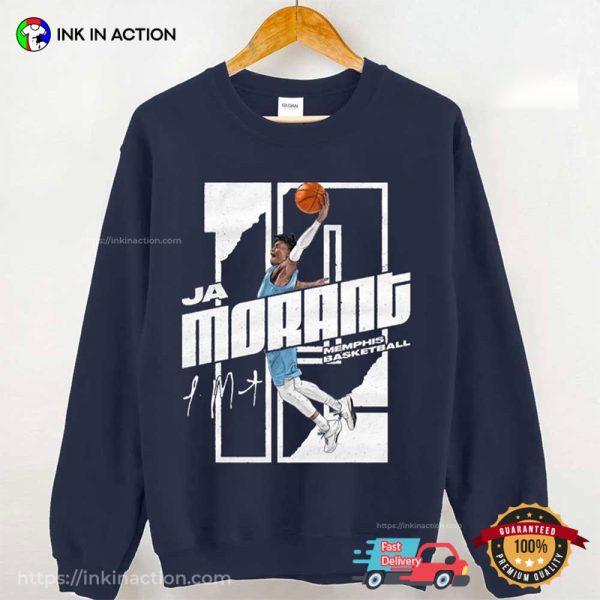 12 Ja Morant Memphis Basketball Dunk T-Shirt