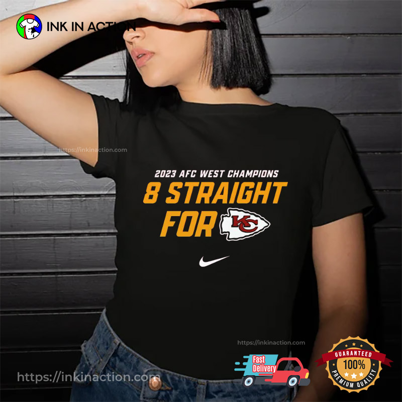 2023 AFC West Champions 8 Straight For Kansas City Chiefs T-Shirt