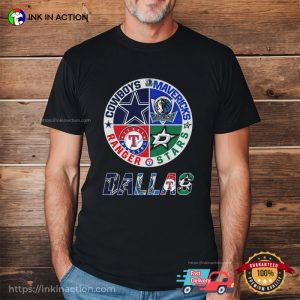 2023 Dallas Sport Cowboys Mavericks Ranger Stars Fans T Shirt 1